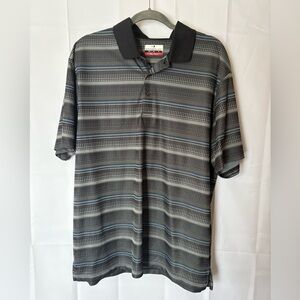 Men’s Grand Slam Black, Gray, Blue Polo Shirt - Size XL